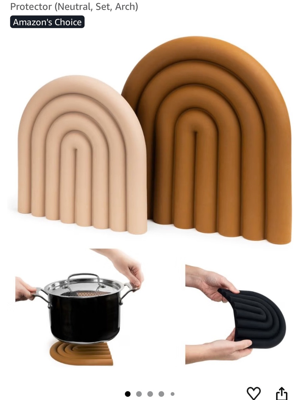 Heat resistant silicone trivets bundle